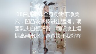 18白虎嫩妹全身粉嫩干净美穴，凹凸玻璃棒进出猛捅，项圈乳夹白皙肥臀，厕所地上爆插高潮出水，爸爸快干我好痒